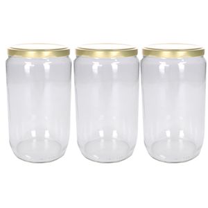 Set van 10x stuks weckpotten/inmaakpotten met schroefdeksel 720 ml