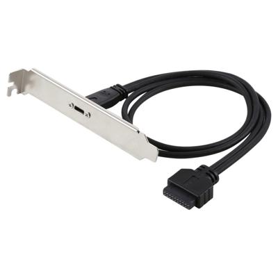 50cm USB-C / Type-C Female naar USB 3.0 moederbord 20 Pin vrouwelijke Panel Expansion beugel Mount kabel