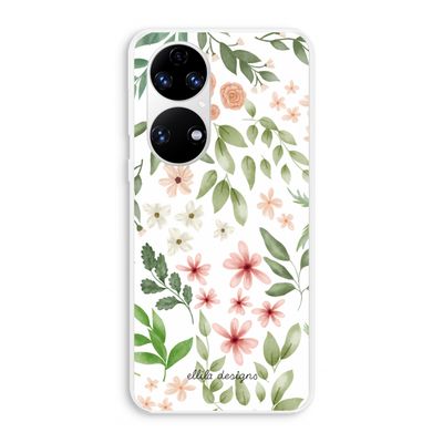 Botanical sweet flower heaven: Huawei P50 Transparant Hoesje