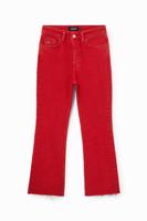 Uitlopende enkellange broek - RED - 44