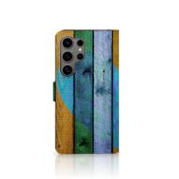 Samsung Galaxy S25 Ultra | Book Style Case | Wood Heart - Cadeau voor je Vriend