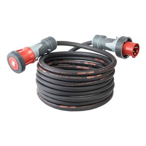 5 meter CEE verlengkabel 125A 5-polig 5 x35mm² 400V zwart IP67 Mennekes PowerTop Xtra contacten