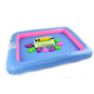 Kinetisch zand in een emmer 1kg zandbak + 8 vormen - Kinetic Sand