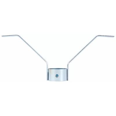 Talentools Stokhouder - metaal - 3,3 x 18,5 x 7,2 cm - voor bezemstelen van D30 mm