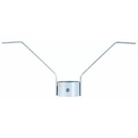 Talentools Stokhouder - metaal - 3,3 x 18,5 x 7,2 cm - voor bezemstelen van D30 mm