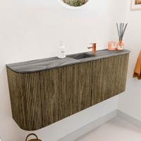 Toiletmeubel Mondiaz Joya Dlux | 113.2 cm | Meubelkleur Dusk | Faye wastafel Sombra Wasbak Midden | 1 kraangat