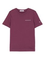 Calvin Klein Kids t-shirt en coton à logo imprimé - Violet