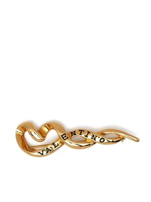 Valentino Garavani Pre-Owned broche à logo (années 1990) - Or