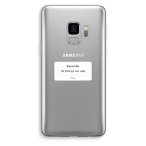 Reminder: Samsung Galaxy S9 Transparant Hoesje