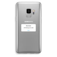 Reminder: Samsung Galaxy S9 Transparant Hoesje