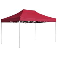 Partytent professioneel inklapbaar 4,5x3 m aluminium wijnrood