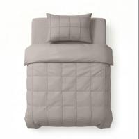 Sleeptime Check Pintuck Taupe/Grijs 140 x 200/220 cm