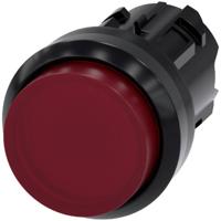 Siemens 3SU10010BB200AA0 3SU1001-0BB20-0AA0 Verlichte druktoets Kunststof frontring, Rond Knop Zwart, Rood 1 stuk(s)