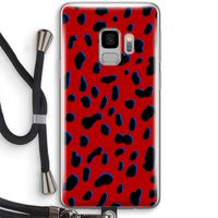 Red Leopard: Samsung Galaxy S9 Transparant Hoesje met koord