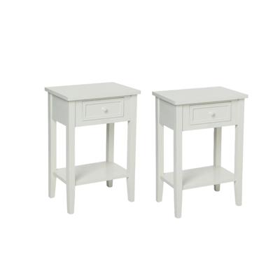 Nachtkastje Charm - 2x - Moderne stijl - MDF hout - met lade - 45 x 30 x 67 cm