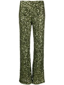 P.A.R.O.S.H. pantalon droit à sequins - Vert