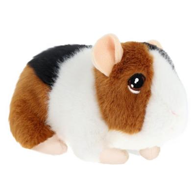 Keel Toys pluche Cavia - knuffeldier - rood - met geluid - 15 cm - knuffel Cavia