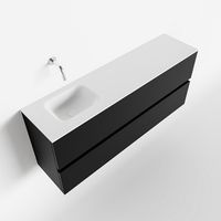 Toiletmeubel Mondiaz Ada | 120 cm | Meubelkleur Urban | Lex wastafel Talc Links | Zonder kraangat
