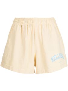 Sporty & Rich short en coton à imprimé Wellness - Jaune