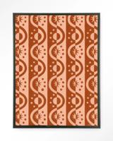 Urban Cotton Wandkleed 'Moon BlockPrint' 145 x 190cm in Floating Frame - black