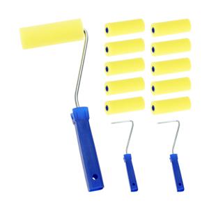 FX Tools Verfrollers set 12 delig - 2 houders/10 rollen van 10 cm - Voordeelrollers