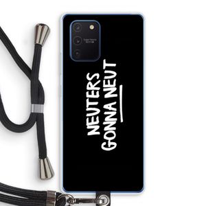 Neuters (zwart): Samsung Galaxy Note 10 Lite Transparant Hoesje met koord