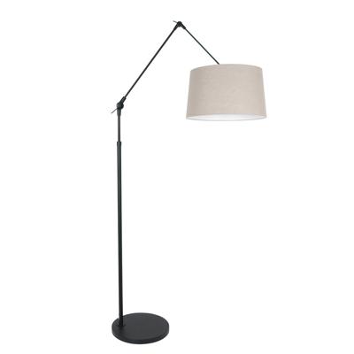 Steinhauer Verstelbare vloer schemerlampPrestige Chic 35cm zwart met taupe - 8185ZW