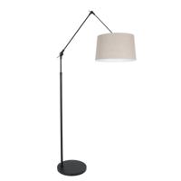 Steinhauer Verstelbare vloer schemerlampPrestige Chic 35cm zwart met taupe - 8185ZW