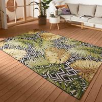 Buitenkleed Diamonds and Leaves maat: 180x120cm - materiaal: Polypropyleen - Dekbed-Discounter.nl