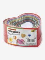 Set van 12 kartonnen dozen, in de vorm van een hart RAINBOW FOLIA meerkleurig