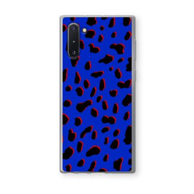 Blue Leopard: Samsung Galaxy Note 10 Transparant Hoesje