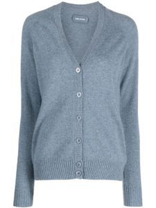 Zadig&Voltaire cardigan en cachemire à boutonnière - Bleu