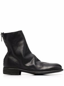 Guidi bottines en daim à effet froissé - Noir