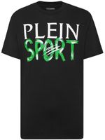 Plein Sport t-shirt en coton à logo SS imprimé - Noir