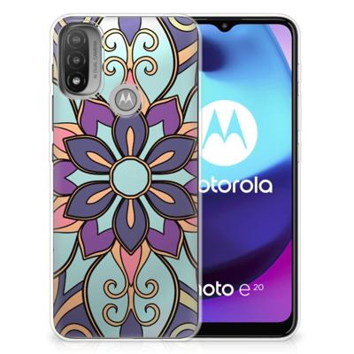 Motorola Moto E20 | E40 | TPU Case | Purple Flower