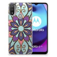 Motorola Moto E20 | E40 | TPU Case | Purple Flower