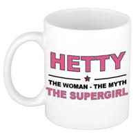 Hetty cadeau mok - Woman Myth Supergirl - naam koffiemok - 300 ml - collega - moederdag