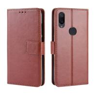 Retro Crazy Horse textuur horizontale Flip lederen case voor Xiaomi Redmi 7 met houder & kaartsleuven & fotolijstjes (bruin)