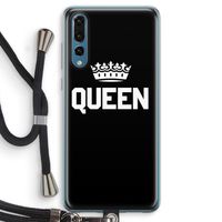 Queen zwart: Huawei P20 Pro Transparant Hoesje met koord