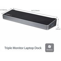 StarTech.com 4k UltraHD Triple video docking station voor laptops USB 3.0 3 video outputs - thumbnail