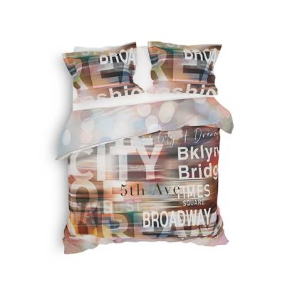Dekbedovertrek Lenny Tekst 260x200 Cm Anti Allergie Heckett Lane - Dekbed-Discounter.nl