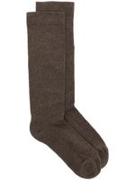 Rick Owens DRKSHDW chaussettes Luxor à logo intarsia - Marron - thumbnail