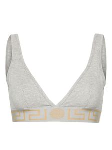 Versace soutien-gorge à bande Greca - Gris