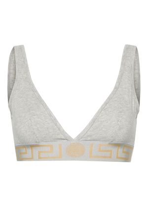 Versace soutien-gorge à bande Greca - Gris