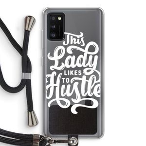 Hustle Lady: Samsung Galaxy A41 Transparant Hoesje met koord