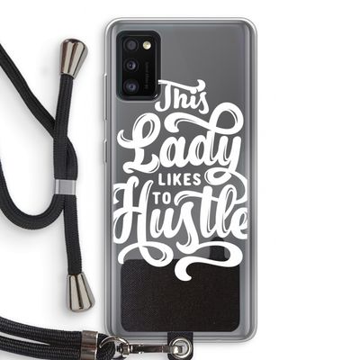 Hustle Lady: Samsung Galaxy A41 Transparant Hoesje met koord