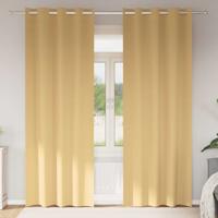 VidaXL Zwart-out gordijnen met ringen 2 pcs beige 225 x 140 cm