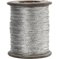 Creativ Company Koord, dikte 0,5 mm, zilver, 100 m/ 1 rol