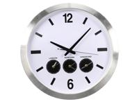 Aluminium wereldklok met 3 tijdzones dia. 45.5 cm - Velleman