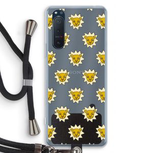 Leeuwenkoppen: Sony Xperia 5 II Transparant Hoesje met koord
